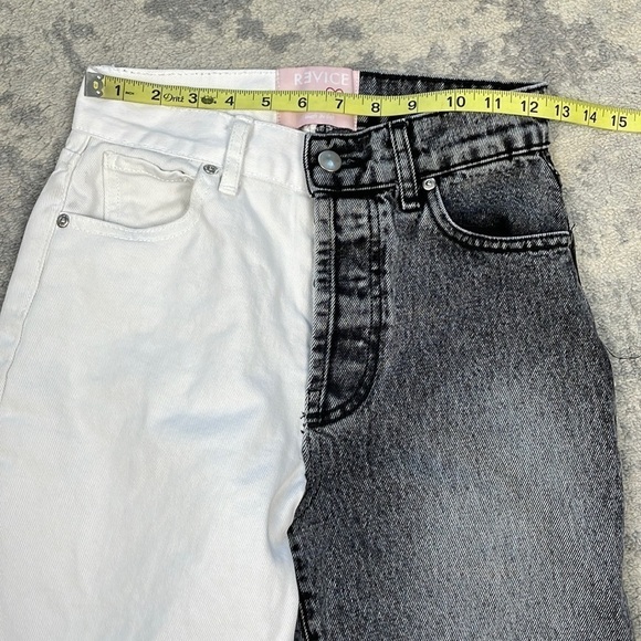 Revice True Love Checkmate Jeans Grey White Straight Button Fly Sz 26 - Picture 8 of 16